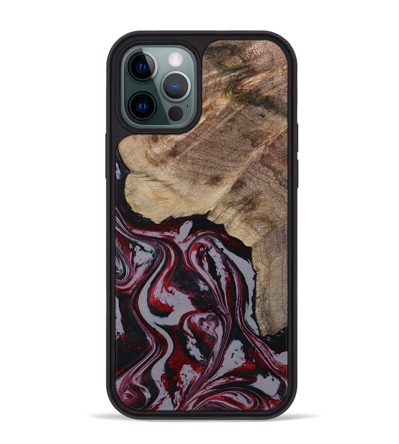 iPhone 12 Pro Max Wood Phone Case - Kellie (Red, 789201)