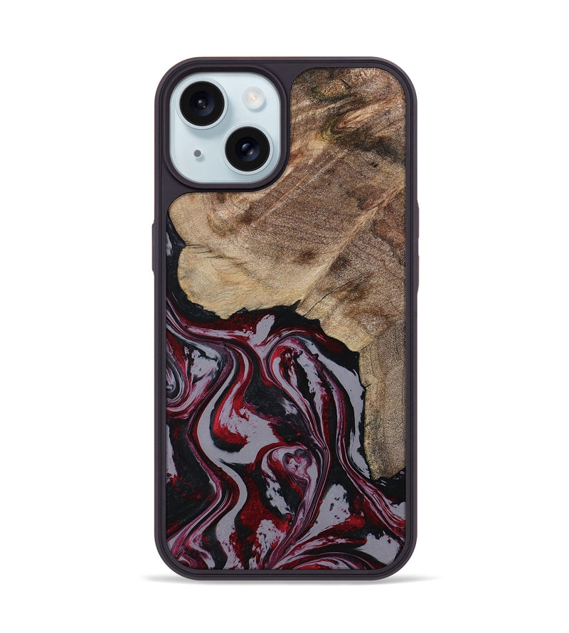 iPhone 15 Wood Phone Case - Kellie (Red, 789201)