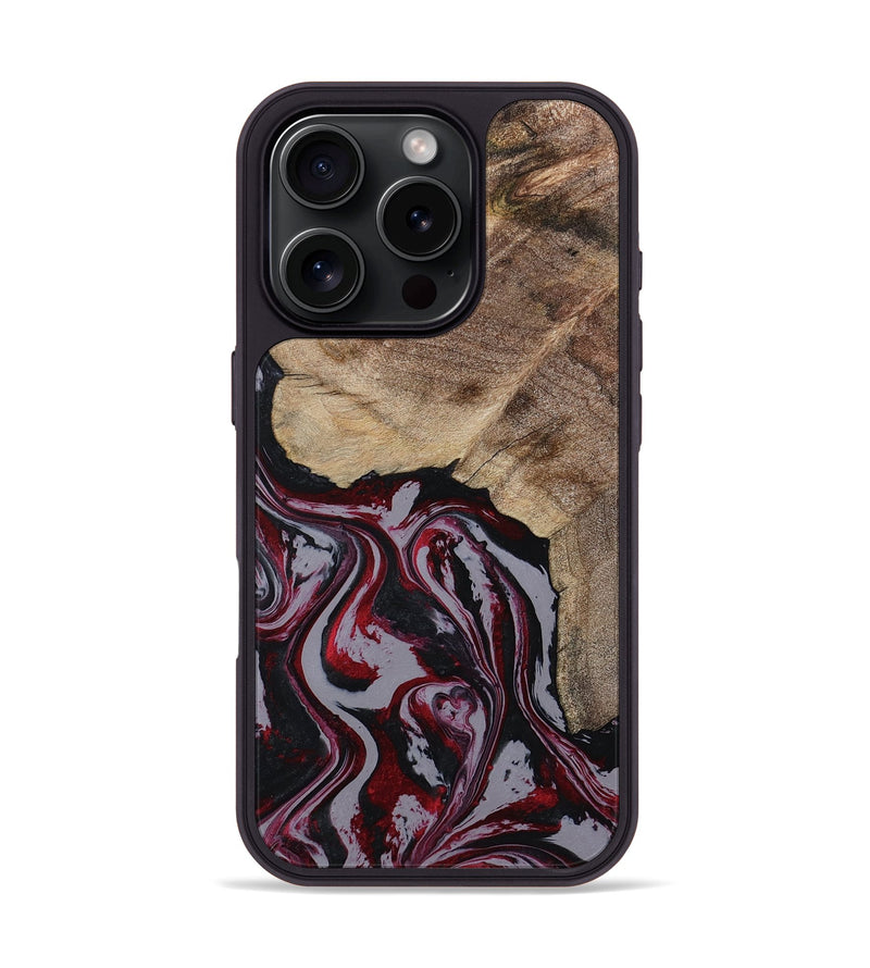 iPhone 16 Pro Wood Phone Case - Kellie (Red, 789201)
