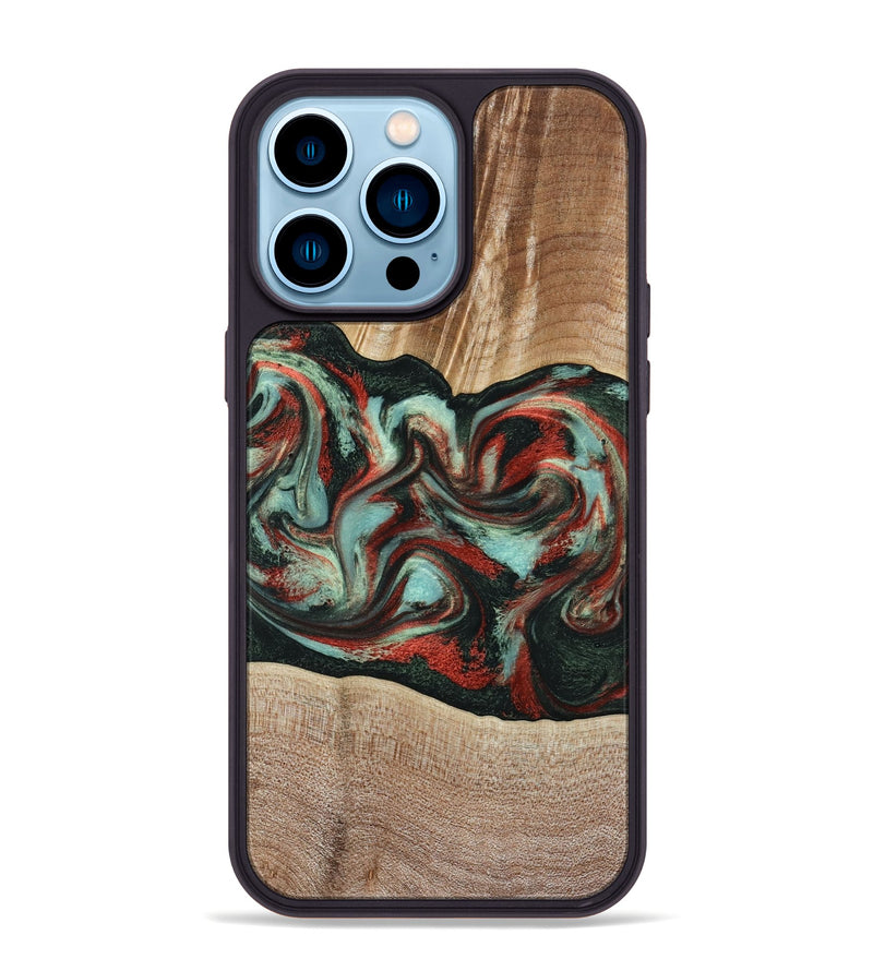iPhone 14 Pro Max Wood Phone Case - Gustave (Green, 789211)