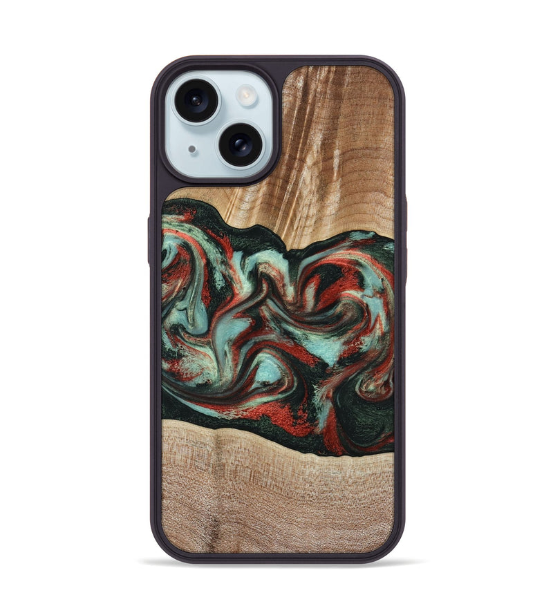 iPhone 15 Wood Phone Case - Gustave (Green, 789211)