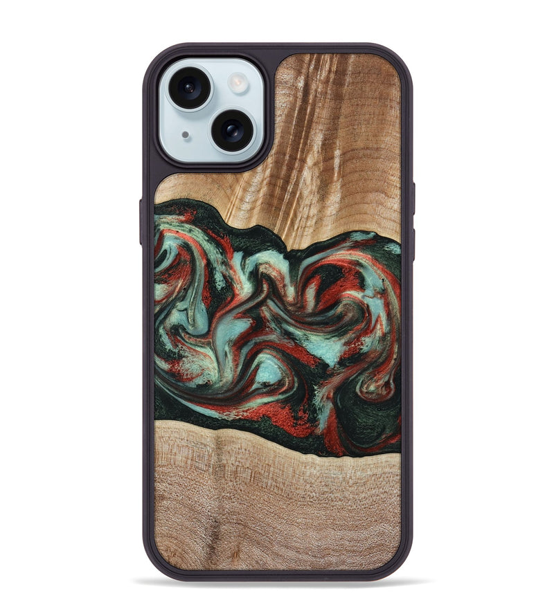 iPhone 15 Plus Wood Phone Case - Gustave (Green, 789211)