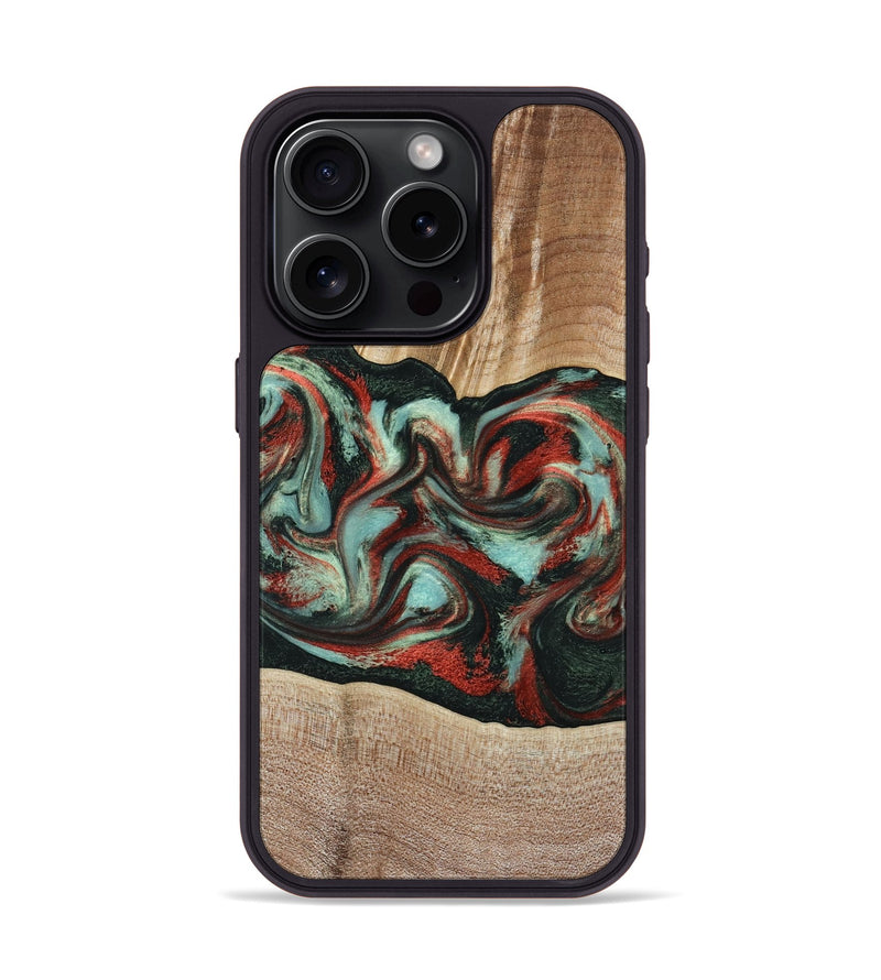 iPhone 15 Pro Wood Phone Case - Gustave (Green, 789211)