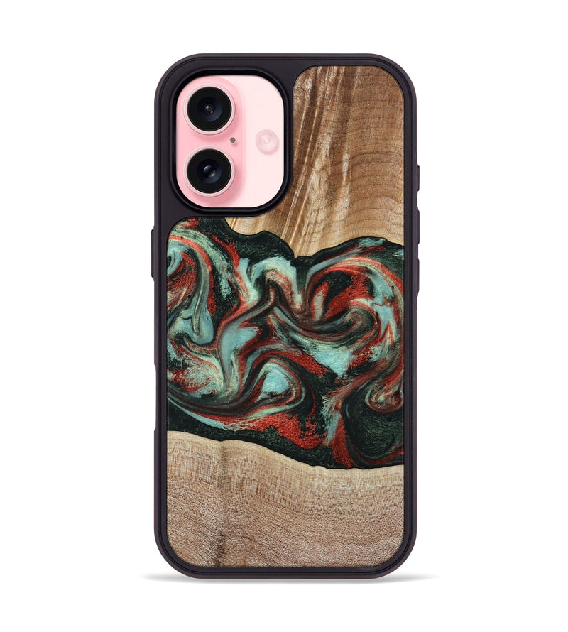 iPhone 16 Wood Phone Case - Gustave (Green, 789211)