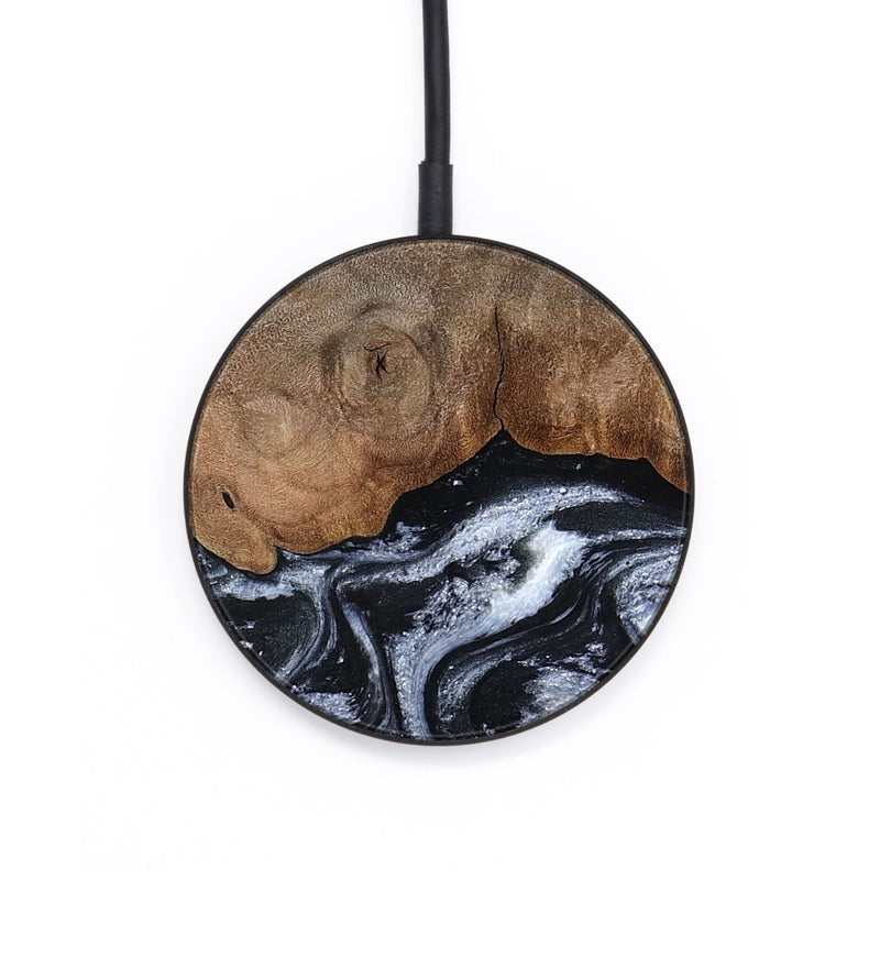 Circle Wood Wireless Charger - Jabari (Black & White, 789220)