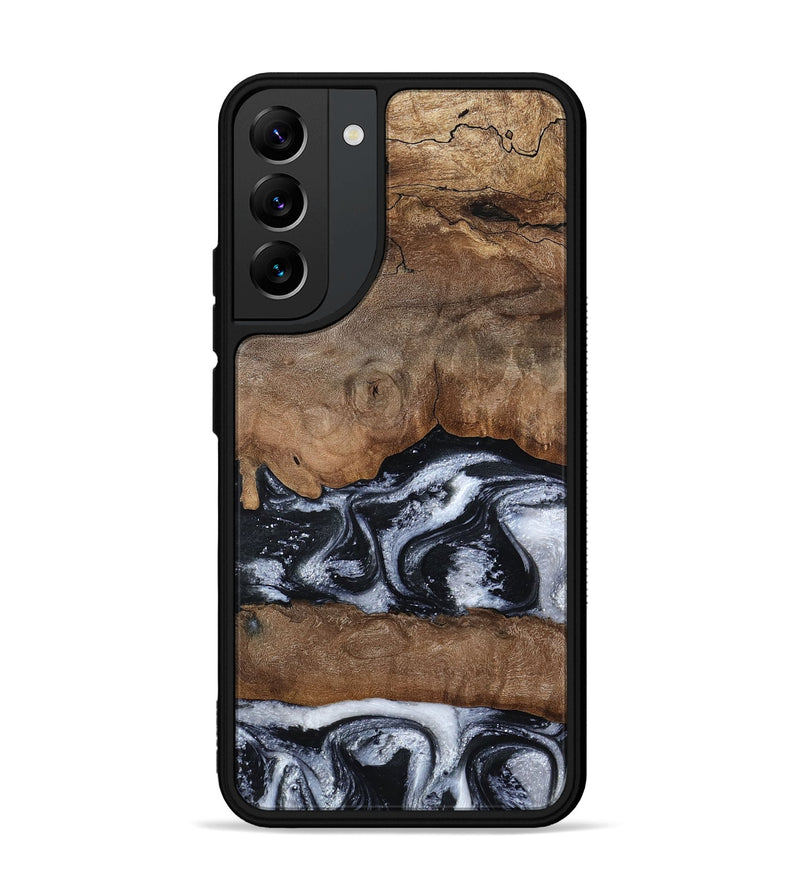 Galaxy S22 Plus Wood Phone Case - Jabari (Black & White, 789220)