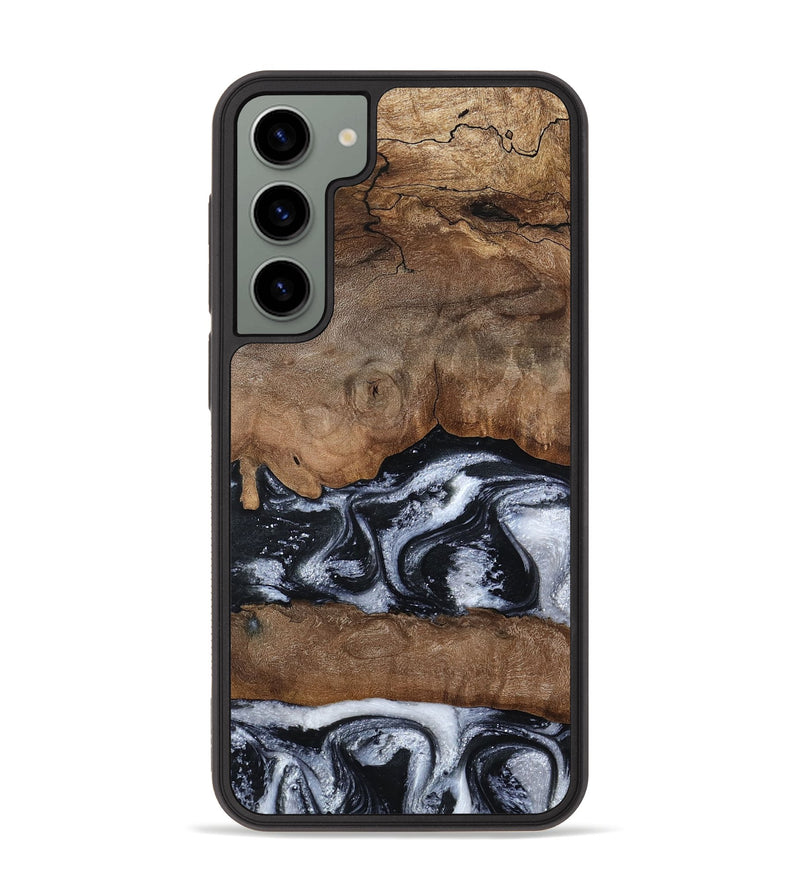Galaxy S23 Plus Wood Phone Case - Jabari (Black & White, 789220)