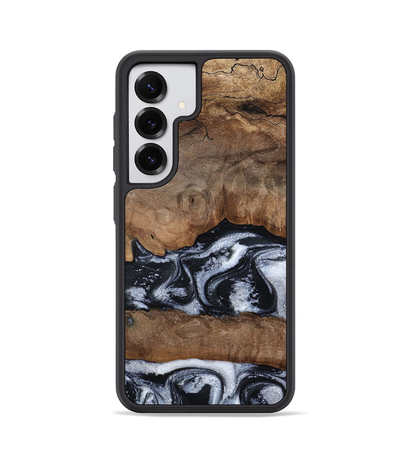 Galaxy S25 Wood Phone Case - Jabari (Black & White, 789220)