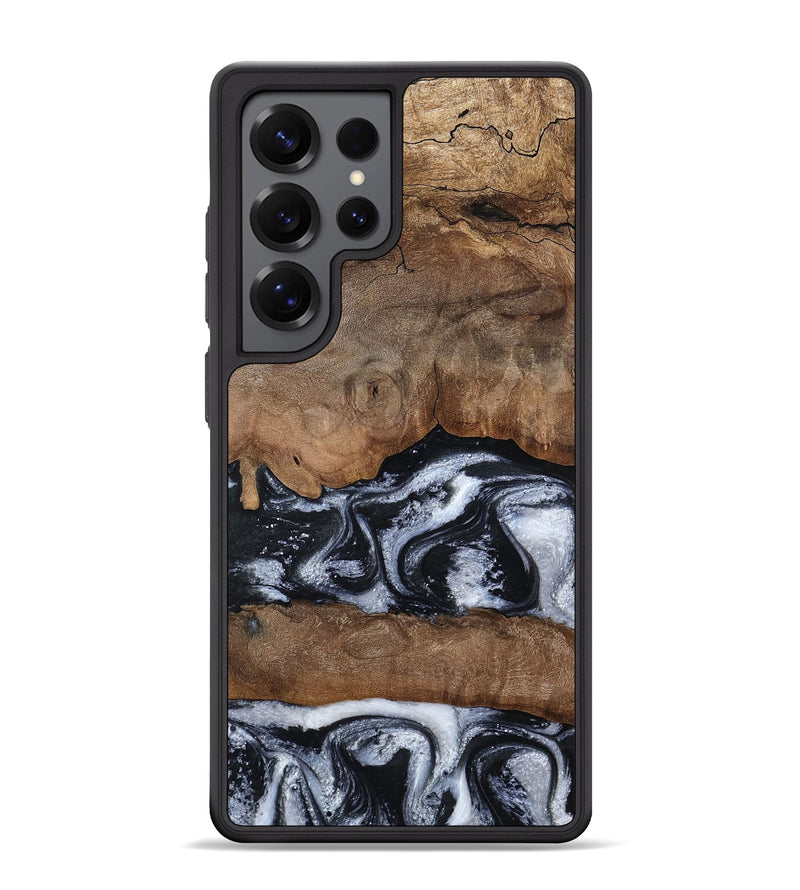 Galaxy S25 Ultra Wood Phone Case - Jabari (Black & White, 789220)