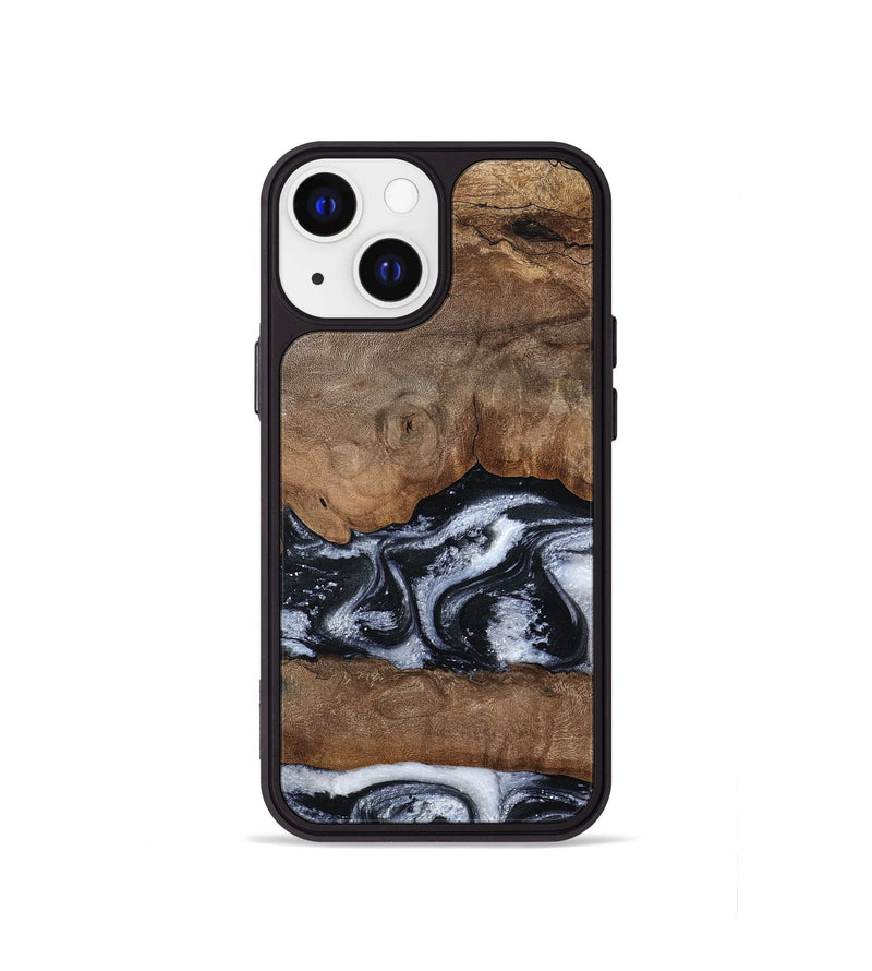 iPhone 13 mini Wood Phone Case - Jabari (Black & White, 789220)
