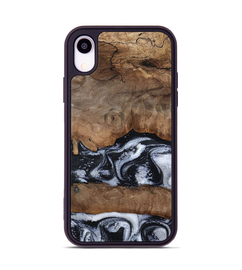 iPhone Xr Wood Phone Case - Jabari (Black & White, 789220)