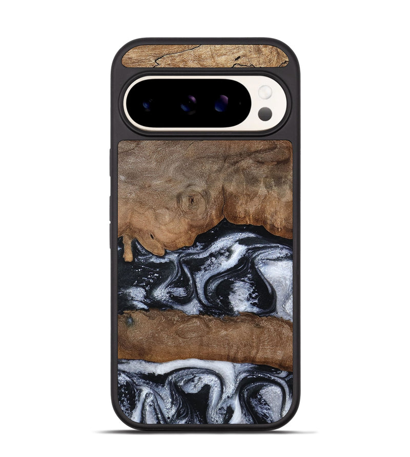 Pixel 9 Pro Wood Phone Case - Jabari (Black & White, 789220)