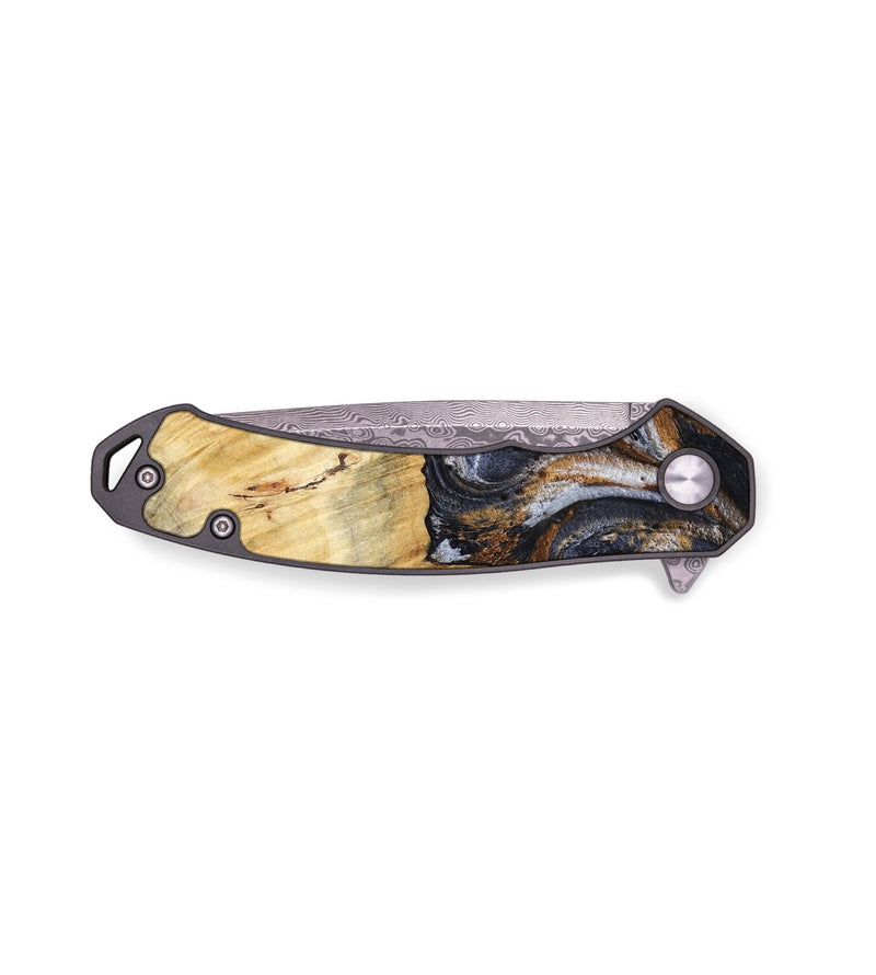 EDC Wood Pocket Knife - Cheryle (Black & White, 789223)
