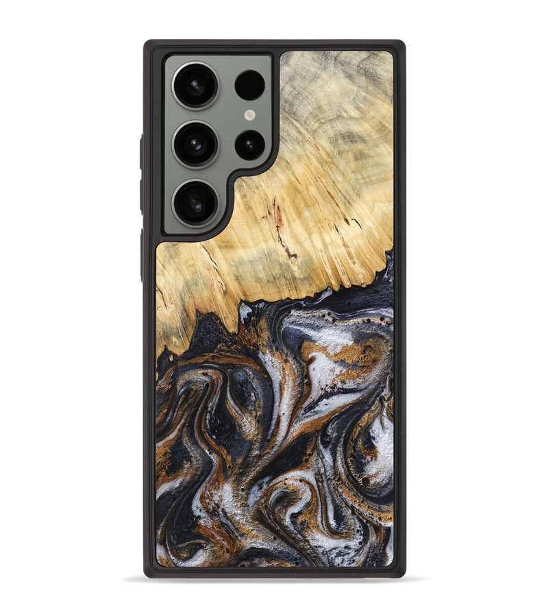 Galaxy S23 Ultra Wood Phone Case - Cheryle (Black & White, 789223)