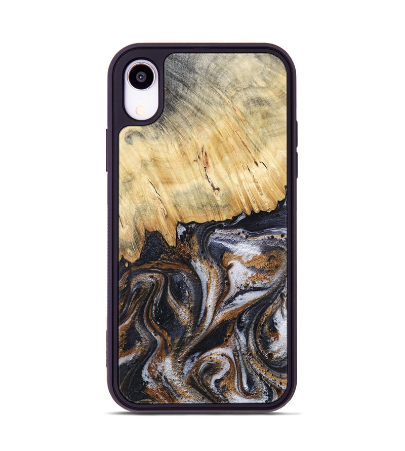 iPhone Xr Wood Phone Case - Cheryle (Black & White, 789223)
