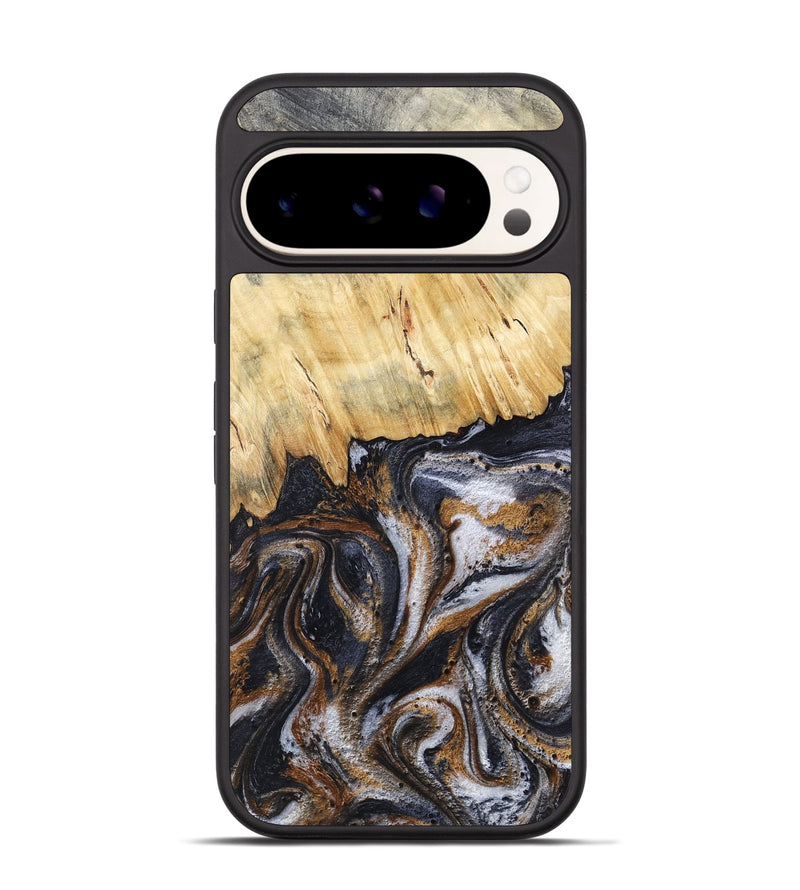 Pixel 9 Pro Wood Phone Case - Cheryle (Black & White, 789223)