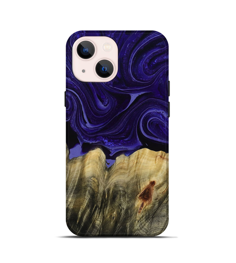 iPhone 13 mini Wood Live Edge Phone Case - Kenisha (Purple, 789252)