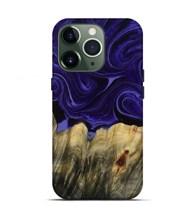 iPhone 13 Pro Wood Live Edge Phone Case - Kenisha (Purple, 789252)