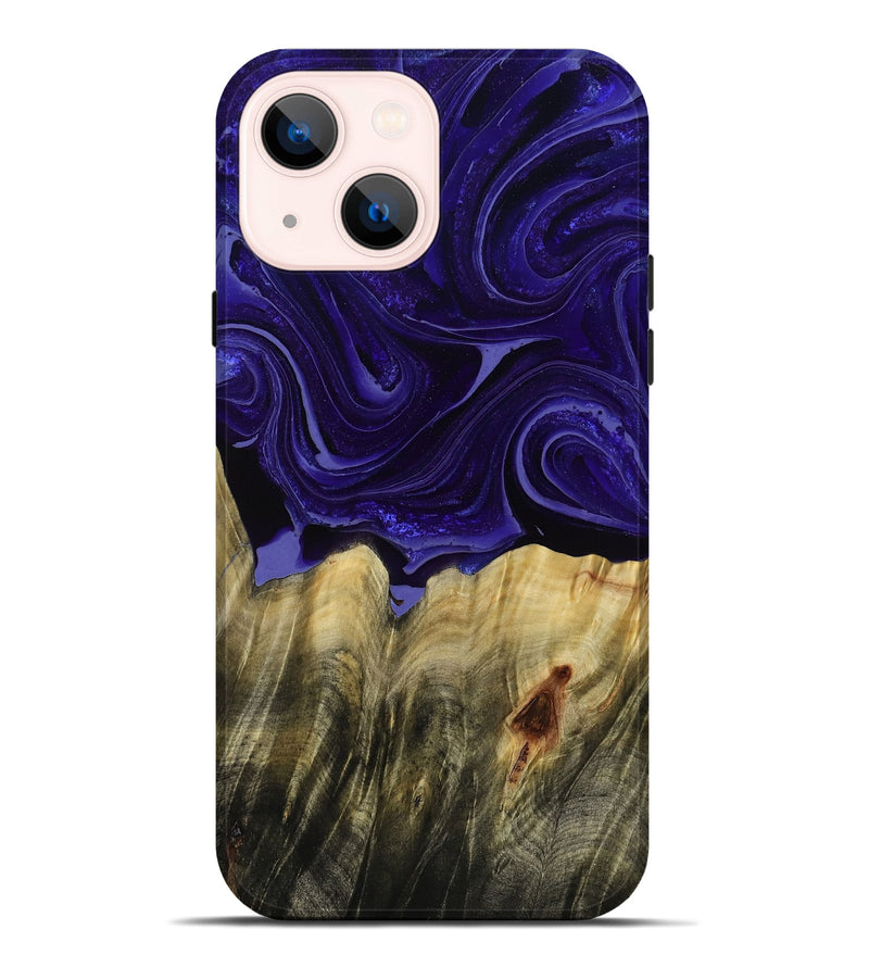 iPhone 14 Plus Wood Live Edge Phone Case - Kenisha (Purple, 789252)