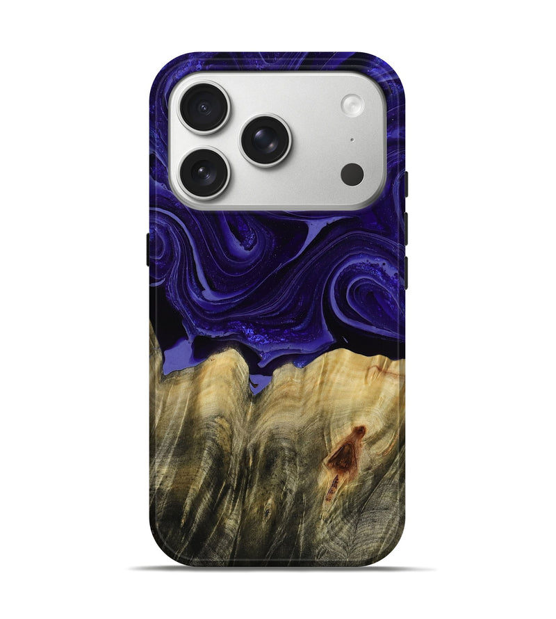 iPhone 17 Pro Wood Live Edge Phone Case - Kenisha (Purple, 789252)