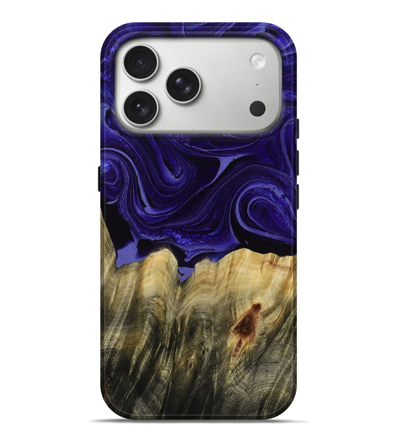 iPhone 17 Pro Max Wood Live Edge Phone Case - Kenisha (Purple, 789252)