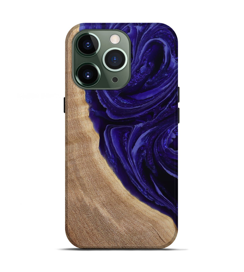 iPhone 13 Pro Wood Live Edge Phone Case - Foster (Purple, 789255)