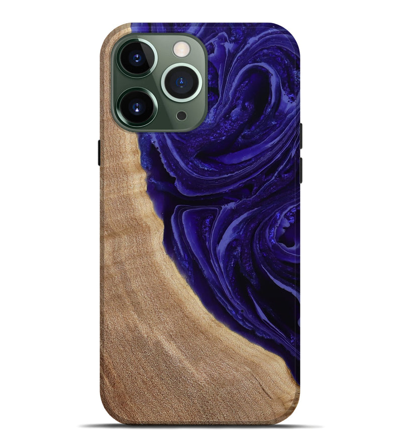 iPhone 13 Pro Max Wood Live Edge Phone Case - Foster (Purple, 789255)