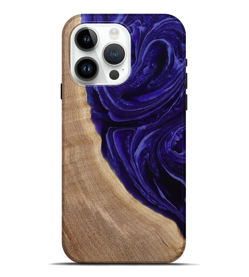 iPhone 15 Pro Max Wood Live Edge Phone Case - Foster (Purple, 789255)