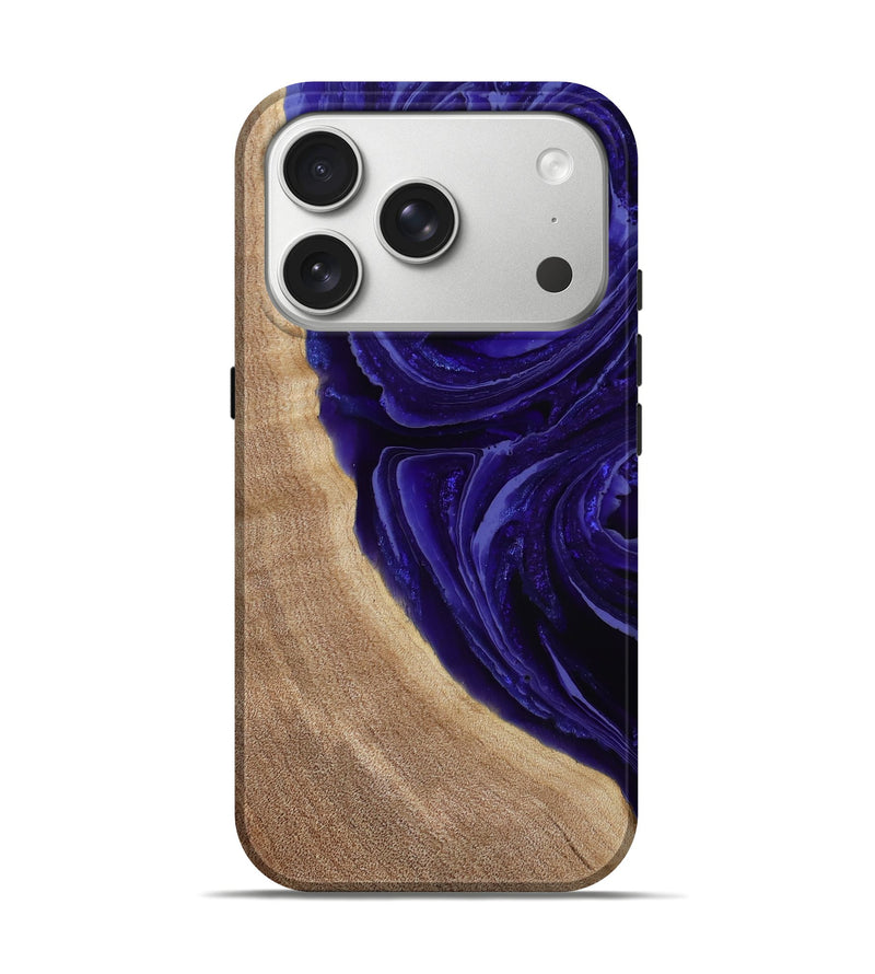 iPhone 17 Pro Wood Live Edge Phone Case - Foster (Purple, 789255)