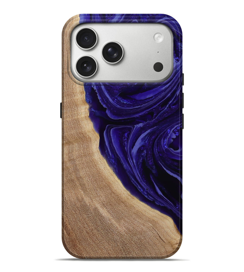 iPhone 17 Pro Max Wood Live Edge Phone Case - Foster (Purple, 789255)