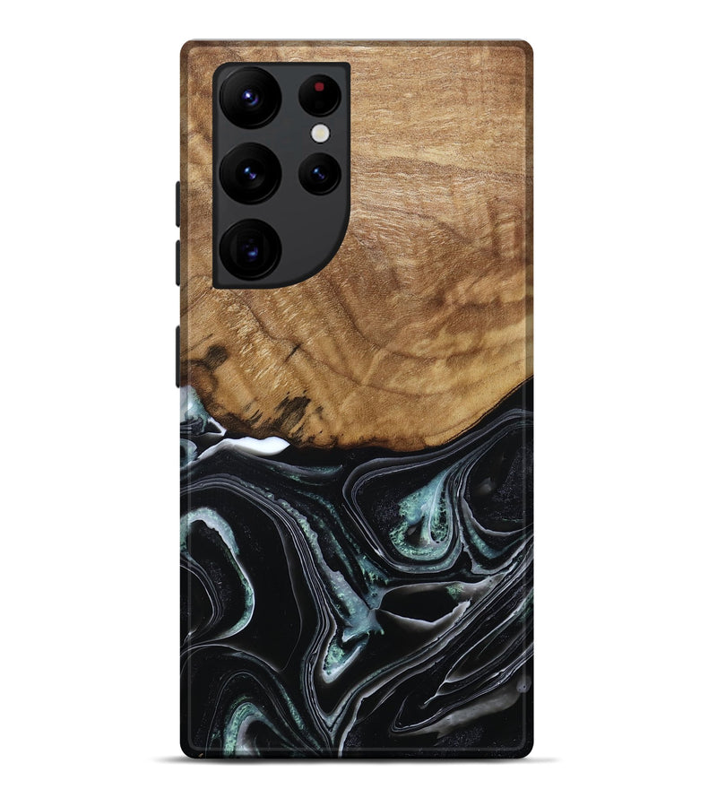 Galaxy S22 Ultra Wood Live Edge Phone Case - Manda (Green, 789276)