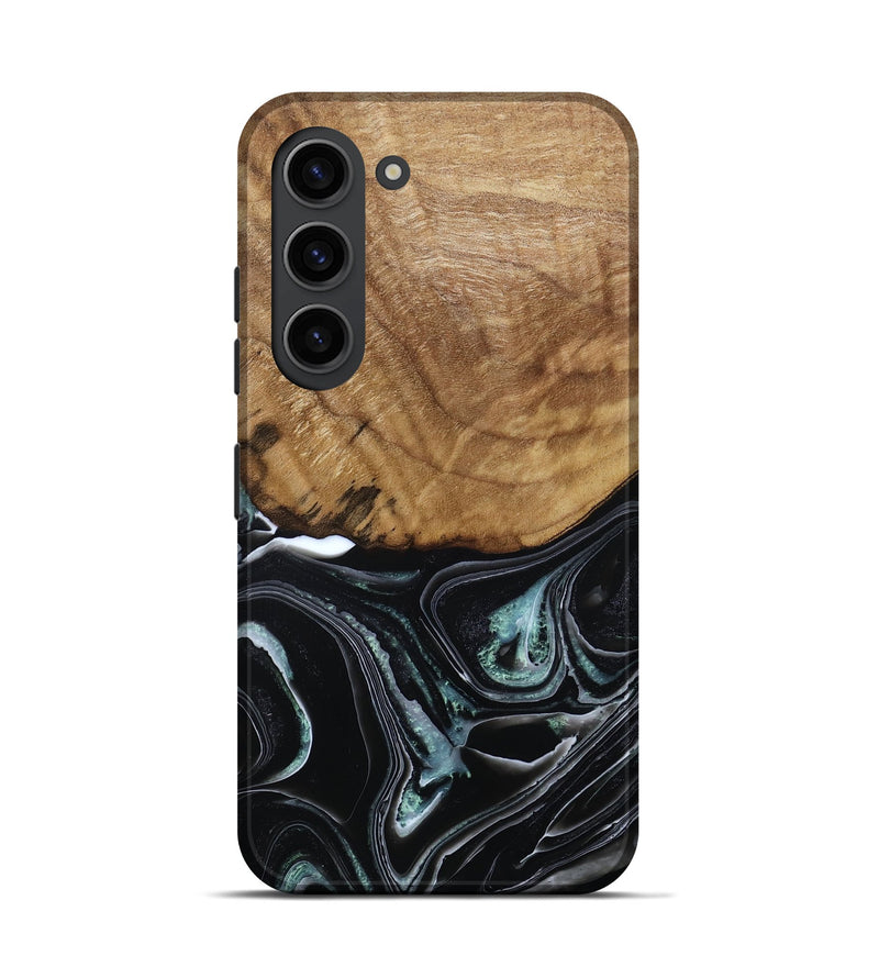 Galaxy S23 Wood Live Edge Phone Case - Manda (Green, 789276)