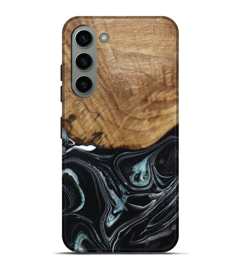 Galaxy S23 Plus Wood Live Edge Phone Case - Manda (Green, 789276)