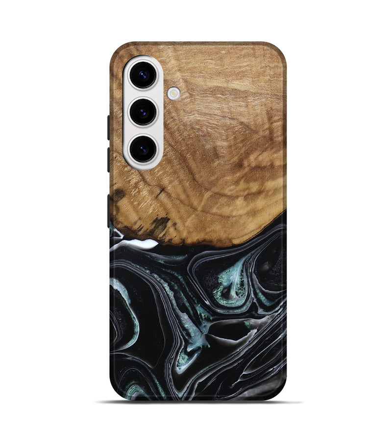 Galaxy S25 Wood Live Edge Phone Case - Manda (Green, 789276)