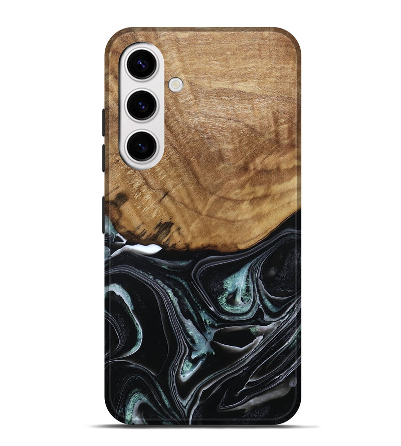 Galaxy S25 Plus Wood Live Edge Phone Case - Manda (Green, 789276)