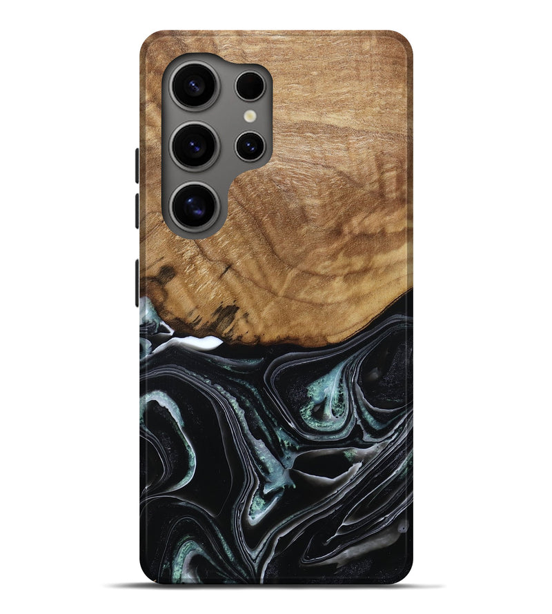 Galaxy S25 Ultra Wood Live Edge Phone Case - Manda (Green, 789276)