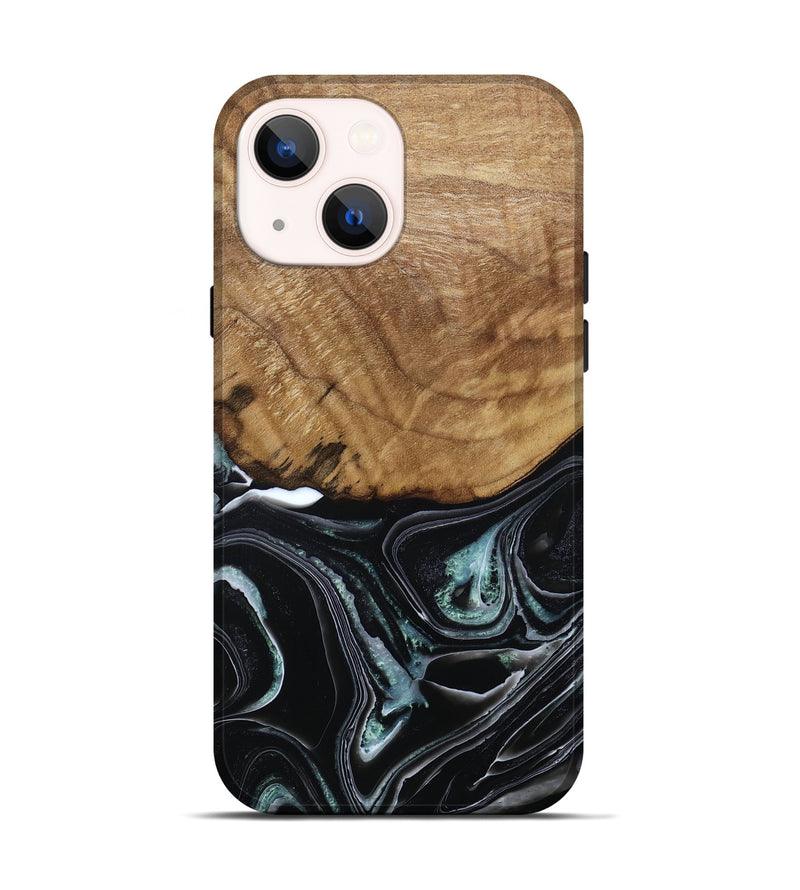 iPhone 14 Wood Live Edge Phone Case - Manda (Green, 789276)