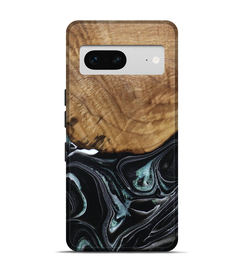 Pixel 7 Wood Live Edge Phone Case - Manda (Green, 789276)