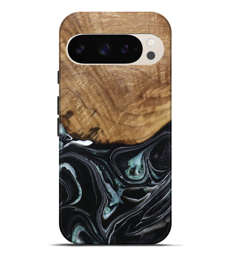Pixel 9 Pro XL Wood Live Edge Phone Case - Manda (Green, 789276)