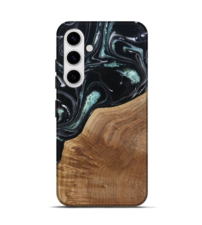 Galaxy S25 Wood Live Edge Phone Case - Shasta (Green, 789277)