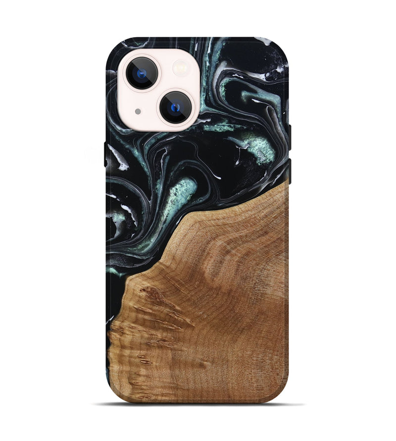 iPhone 14 Wood Live Edge Phone Case - Shasta (Green, 789277)