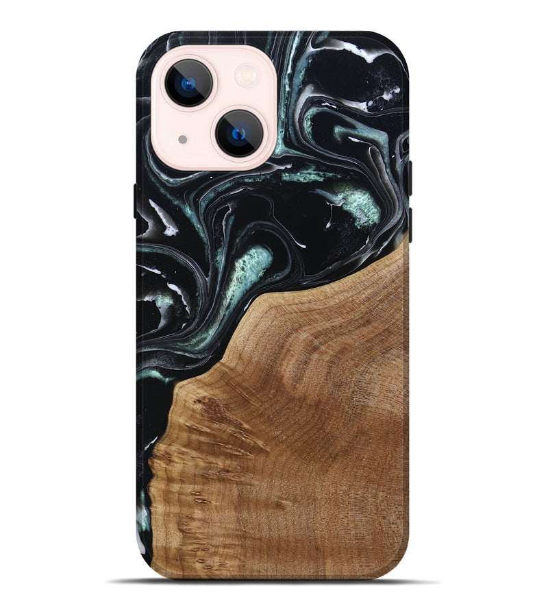 iPhone 14 Plus Wood Live Edge Phone Case - Shasta (Green, 789277)