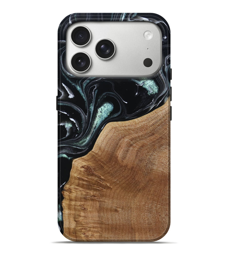 iPhone 17 Pro Max Wood Live Edge Phone Case - Shasta (Green, 789277)