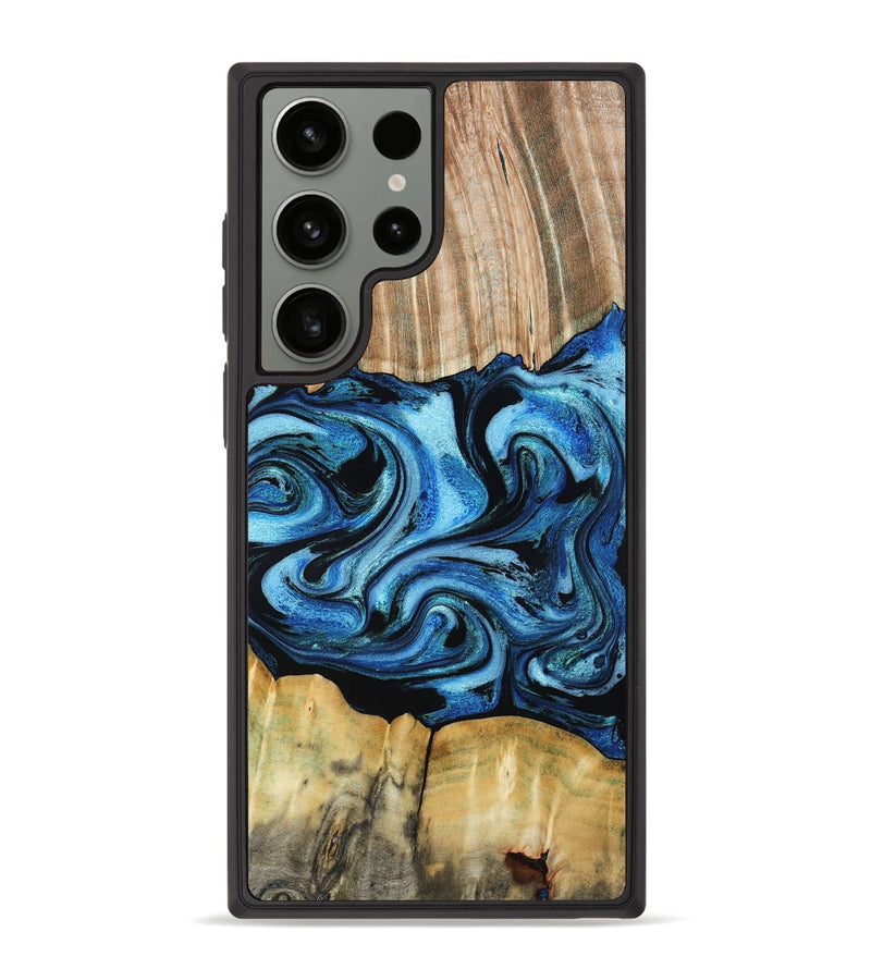 Galaxy S23 Ultra Wood Phone Case - Marylou (Blue, 789334)