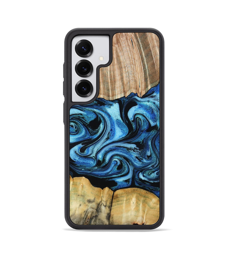 Galaxy S25 Wood Phone Case - Marylou (Blue, 789334)