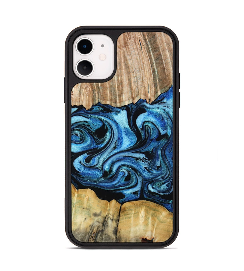 iPhone 11 Wood Phone Case - Marylou (Blue, 789334)