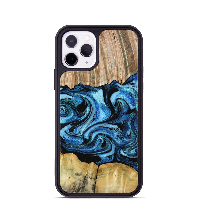iPhone 11 Pro Wood Phone Case - Marylou (Blue, 789334)