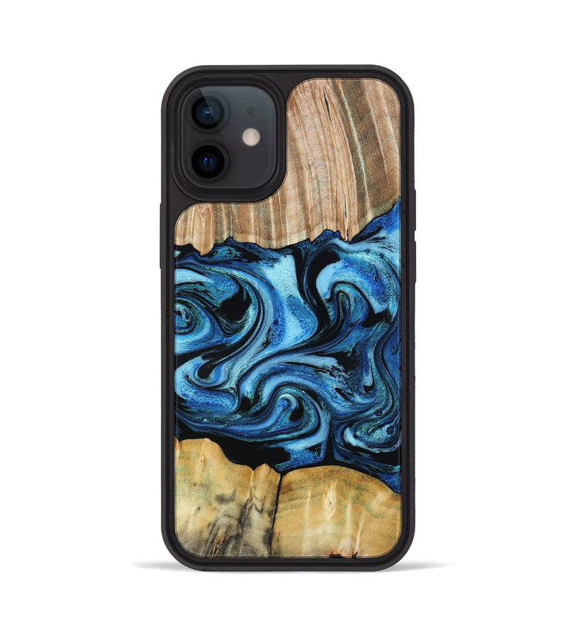iPhone 12 Wood Phone Case - Marylou (Blue, 789334)