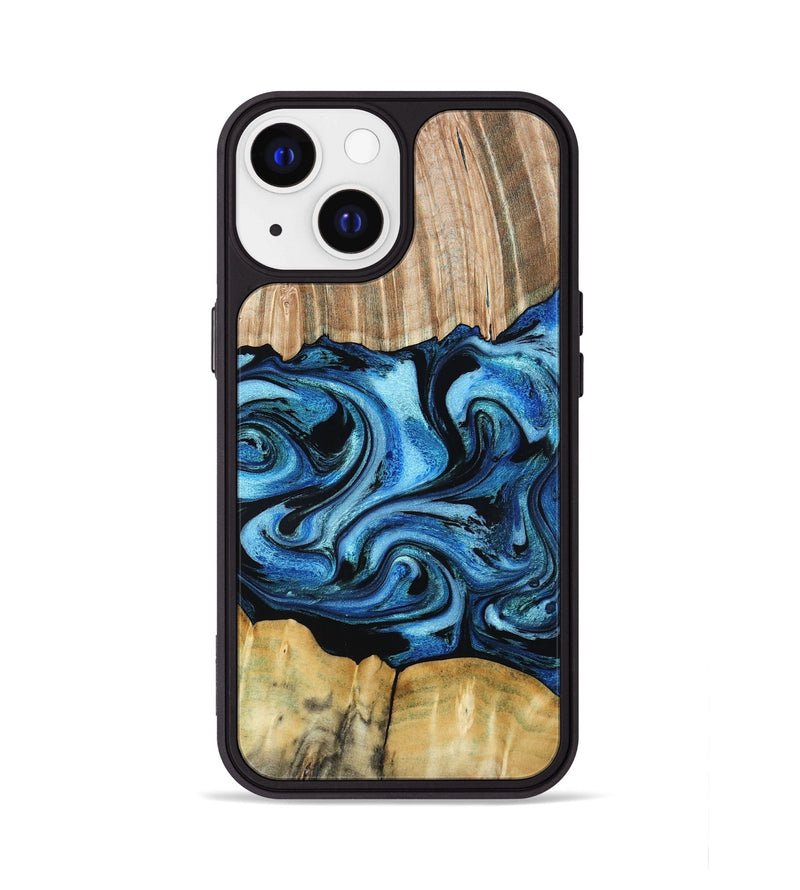 iPhone 13 Wood Phone Case - Marylou (Blue, 789334)