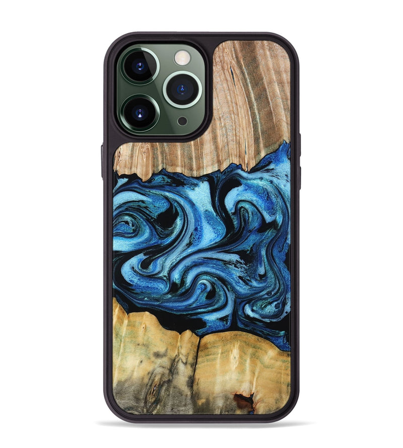 iPhone 13 Pro Max Wood Phone Case - Marylou (Blue, 789334)